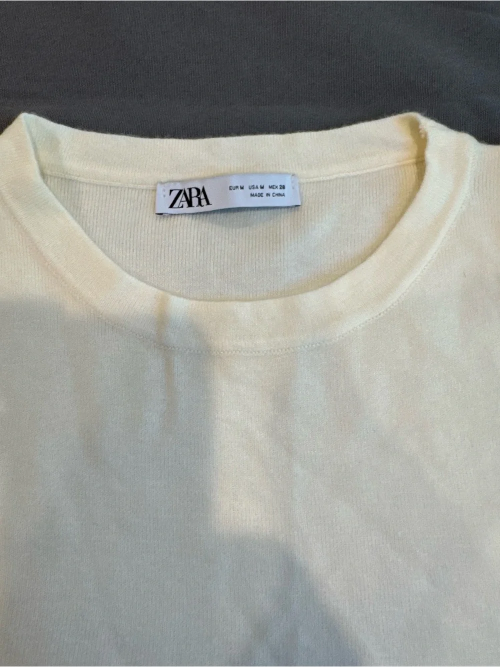 Zara Women's Winter White Sweater Tank | Sleeveless Knit Top | Size Medium